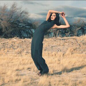 NEW Dark Red Maroon MISS BE EMMANUELLE BLANC Backless Maxi Cotton Dress M